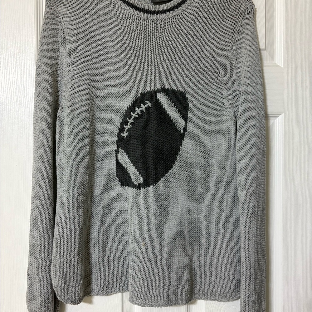 Wooden Ships Football sweater (gray on gray) size S/M